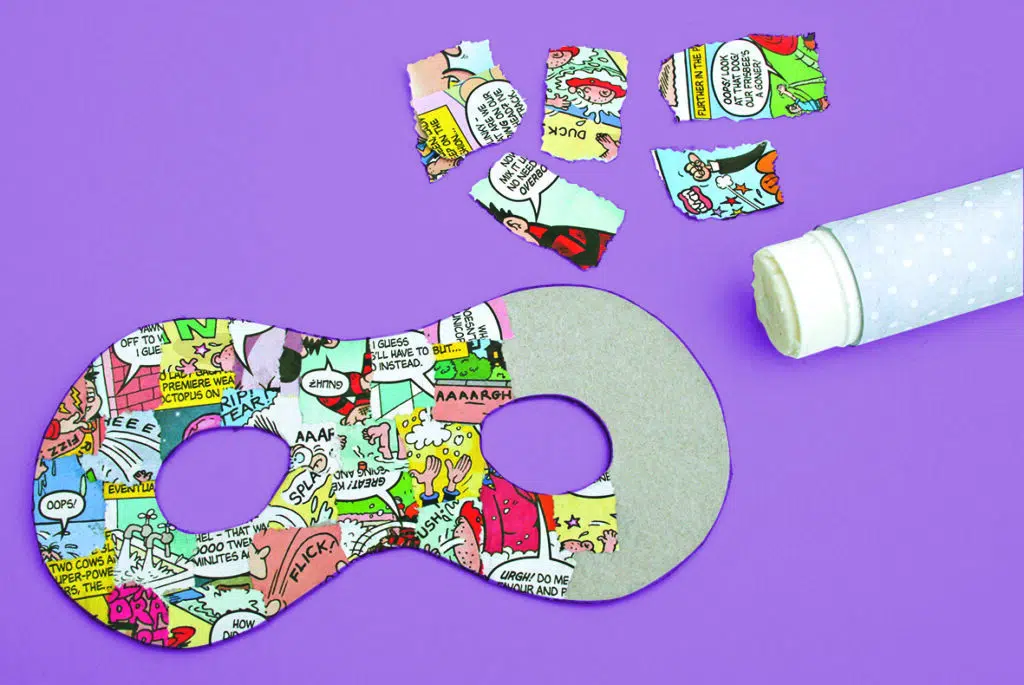Make a comic mask and decorate