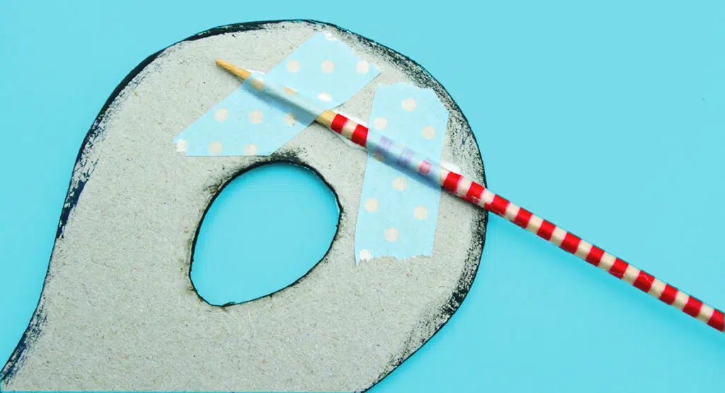 make masquerade mask add stick