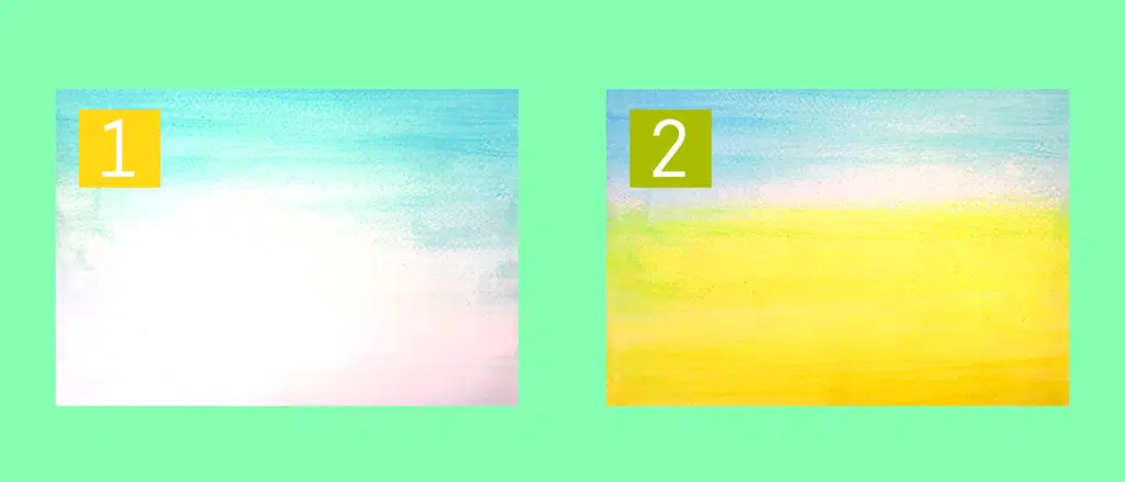Step by step images of painting like JMW Turner using