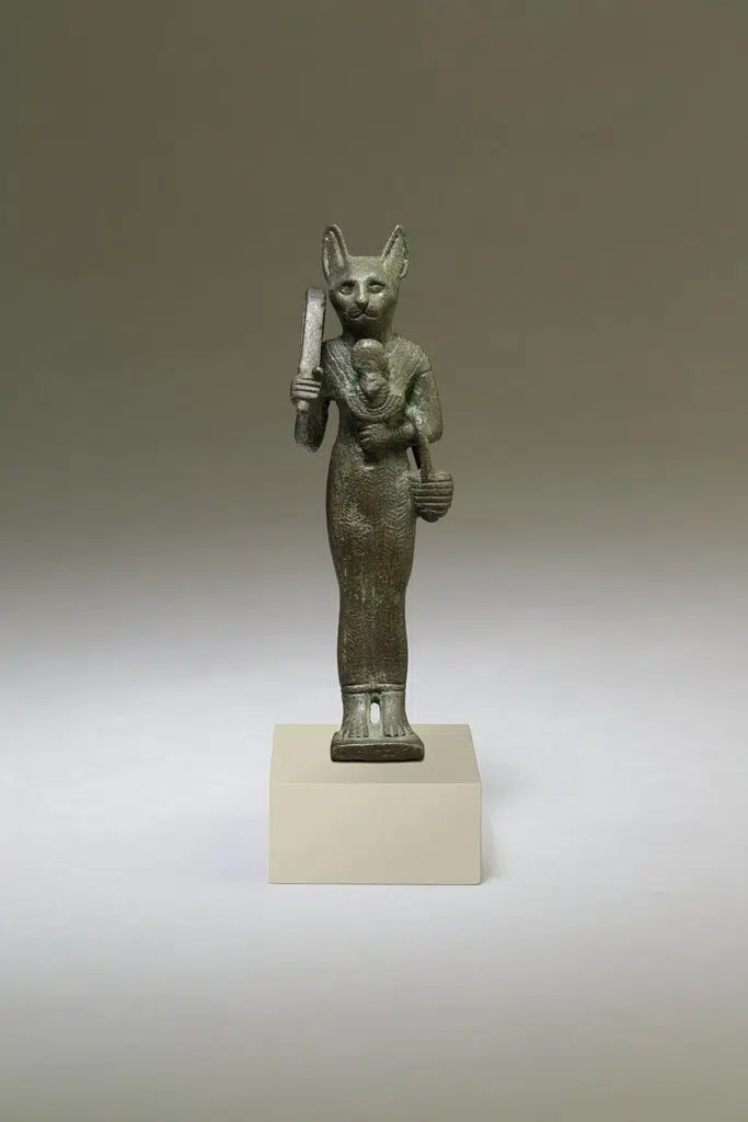 Bastet statuette, 664–30 BC. Metropolitan Museum of Art, CC0, via Wikimedia Commons
